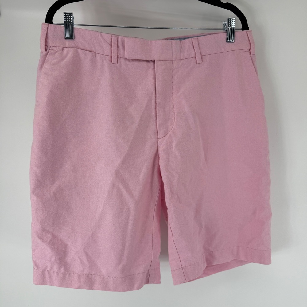 Polo Ralph Lauren Mens Pink Oxford Cotton Chino Shorts Size 34 RN 41381